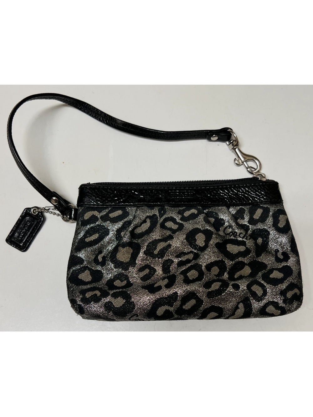 Coach leopard Wristlet